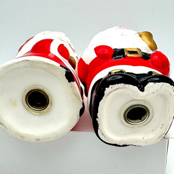 Vintage Mr. & Mrs. Santa Claus Salt & Pepper Shakers Ceramic Christmas Decor - Picture 2 of 10
